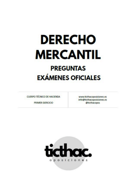 preguntas resueltas derecho mercantil examenes oficiales oposicion técnico hacienda thac