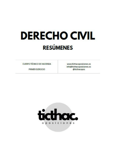 resumenes derecho civil oposiciones tecnico de hacienda primer examen